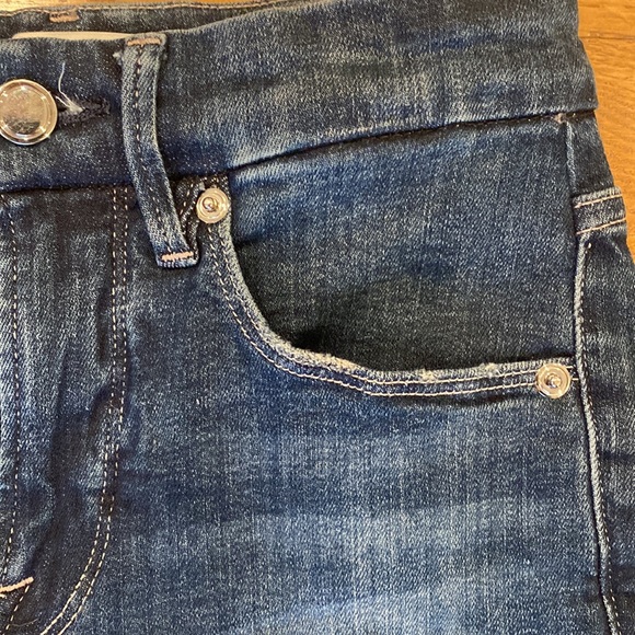 Womens Good American Good Legs crop 0/25 jeans distressed normcore - Picture 10 of 15